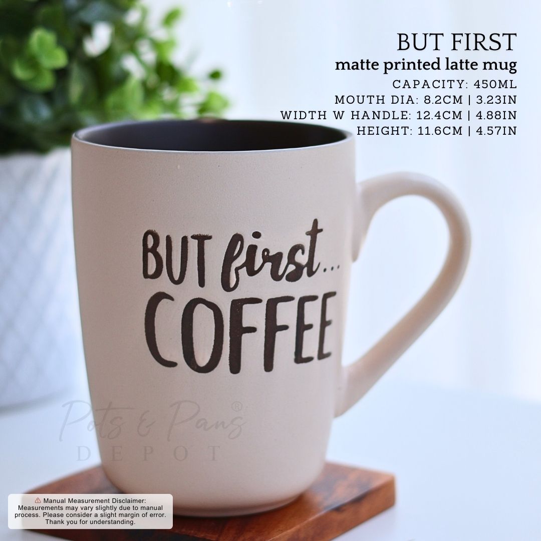 Matte Printed Latte Mug 450ml