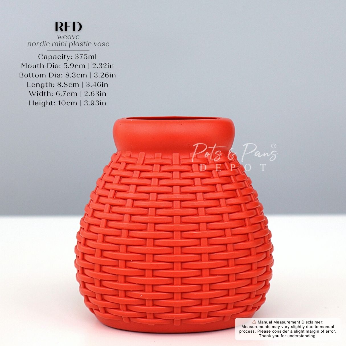 Weave Nordic Mini Plastic Vase