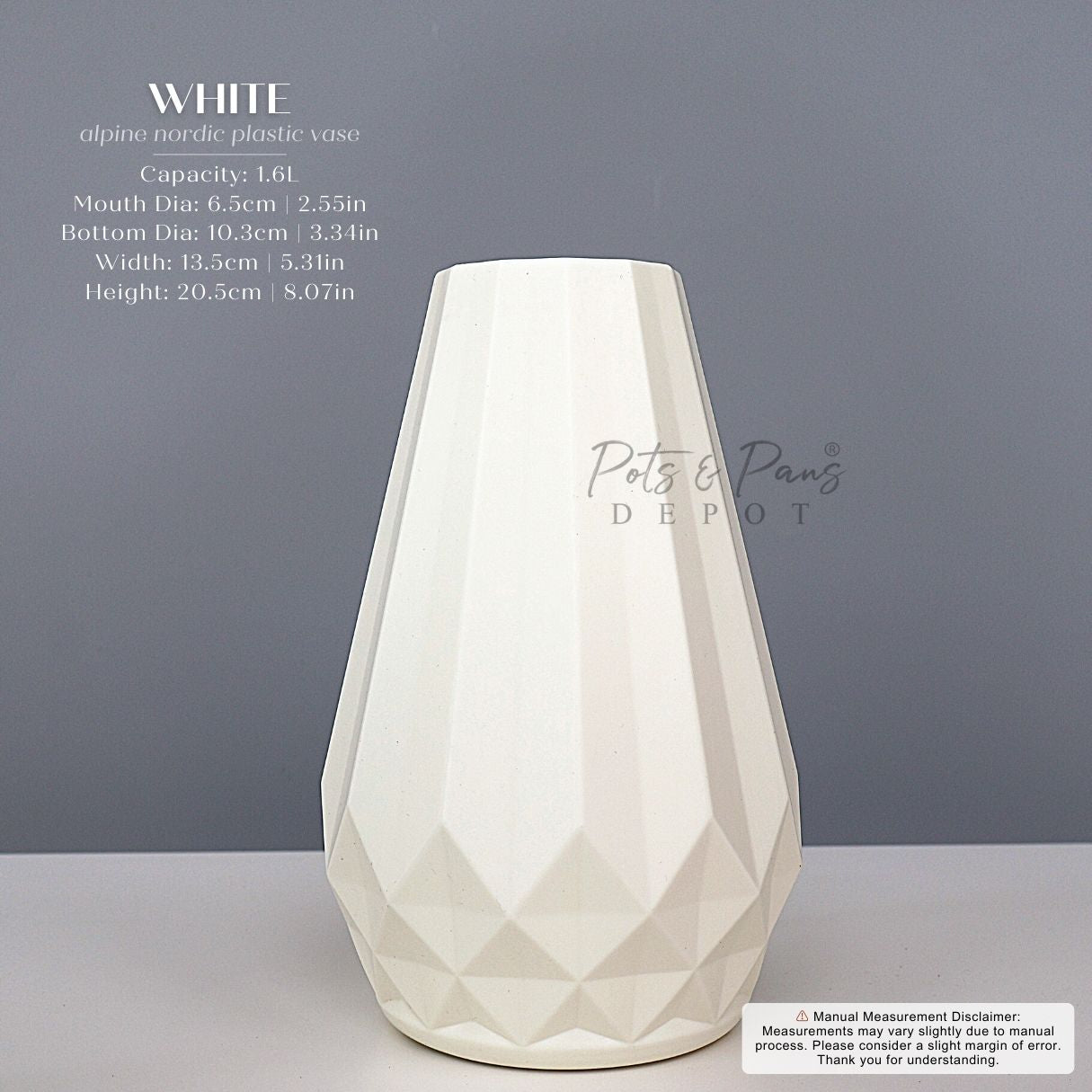 Alpine Nordic Plastic Vase