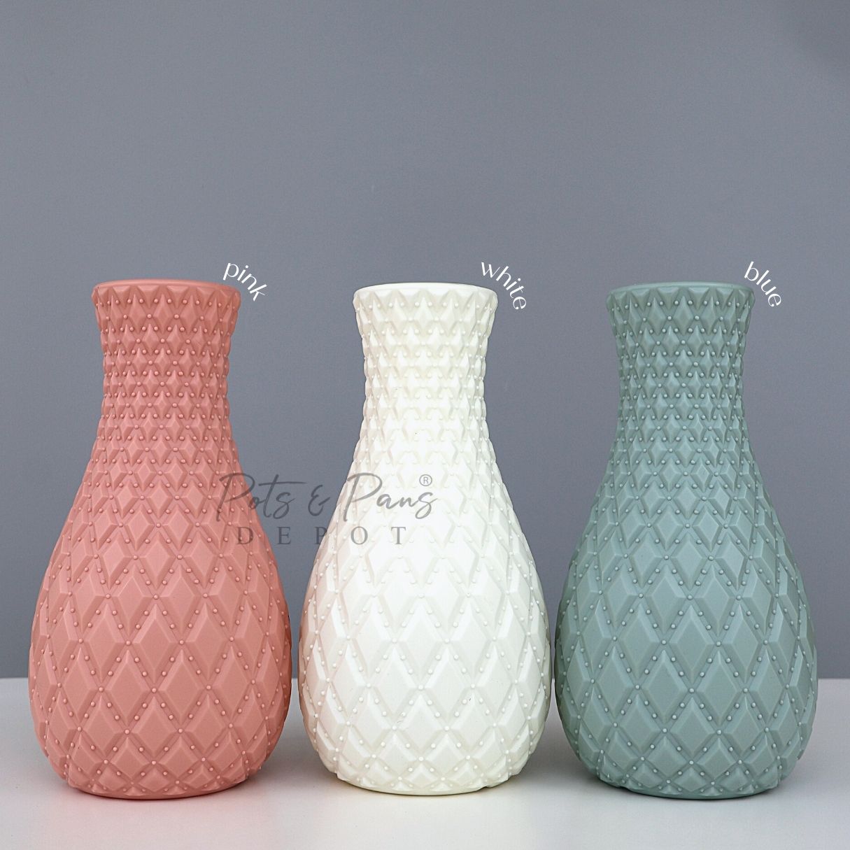 Beaded Diamond Nordic Plastic Vase