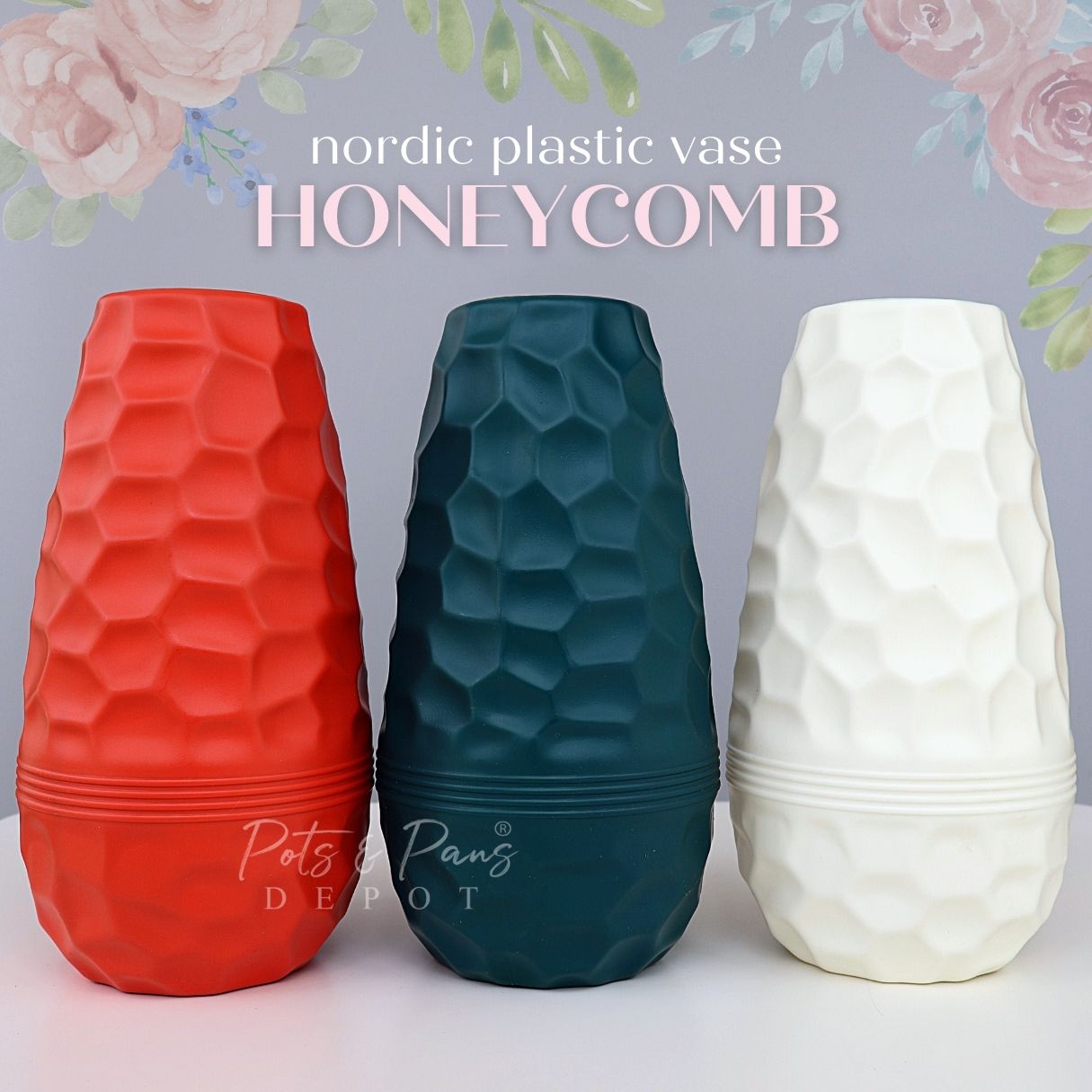 Honeycomb Nordic Plastic Vase