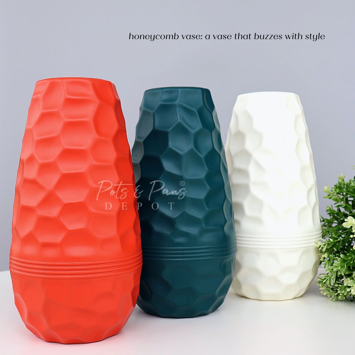 Honeycomb Nordic Plastic Vase