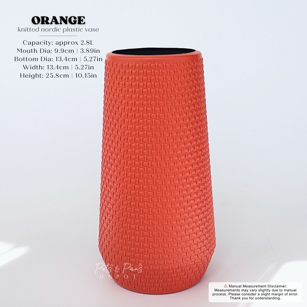 Knitted Pattern Nordic Plastic Vase