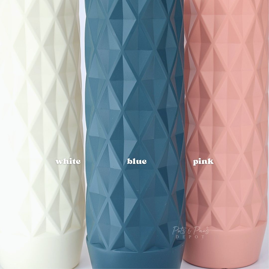 Diamond Pattern Nordic Plastic Vase