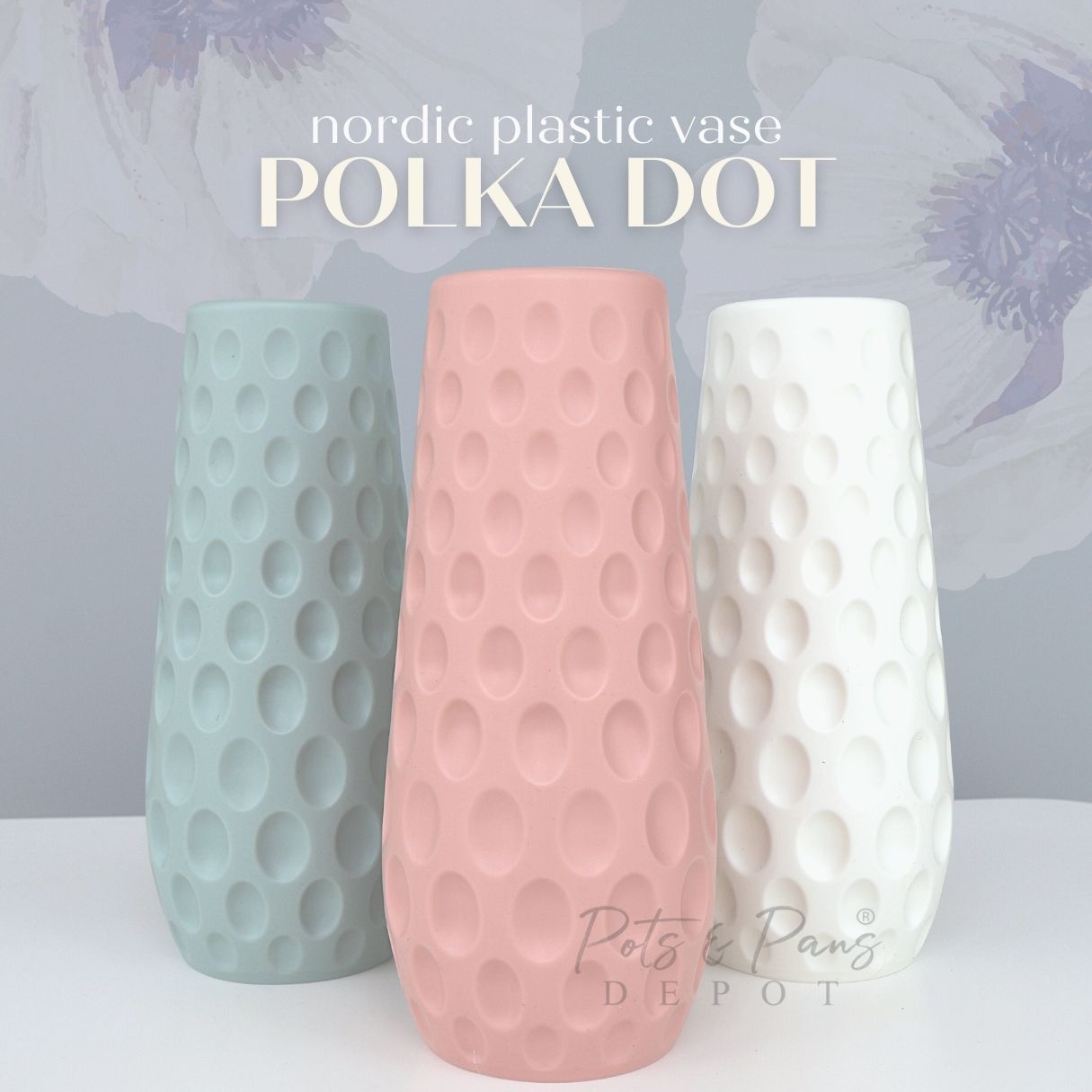 Polka Dot Nordic Plastic Vase