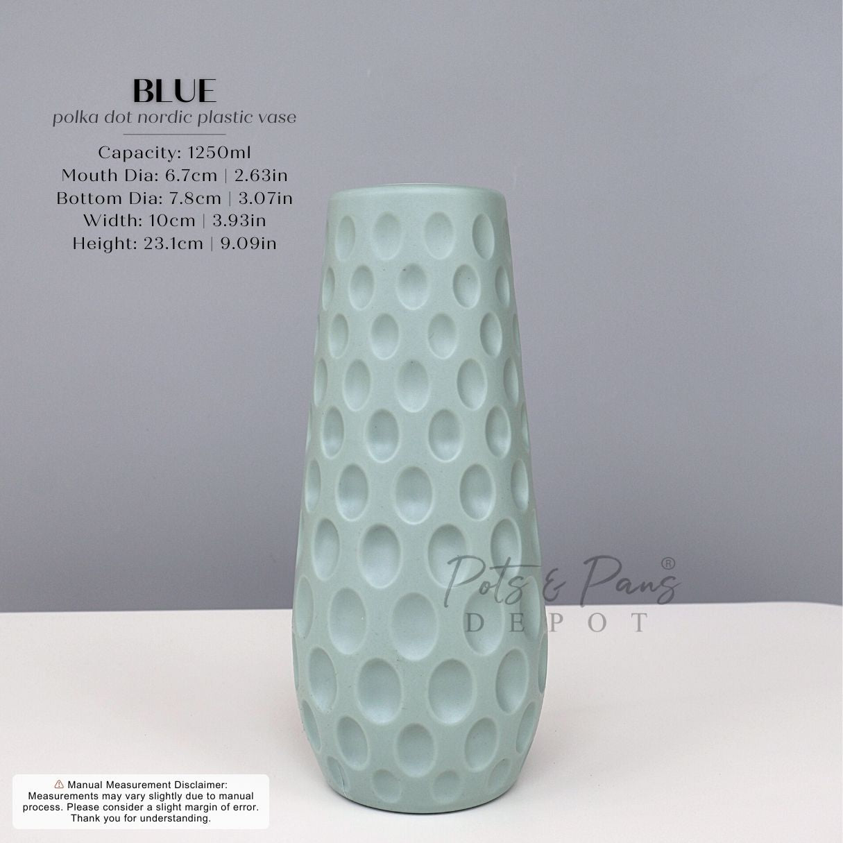 Polka Dot Nordic Plastic Vase