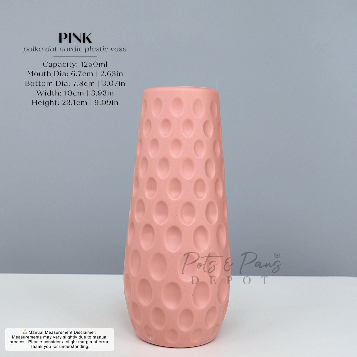 Polka Dot Nordic Plastic Vase