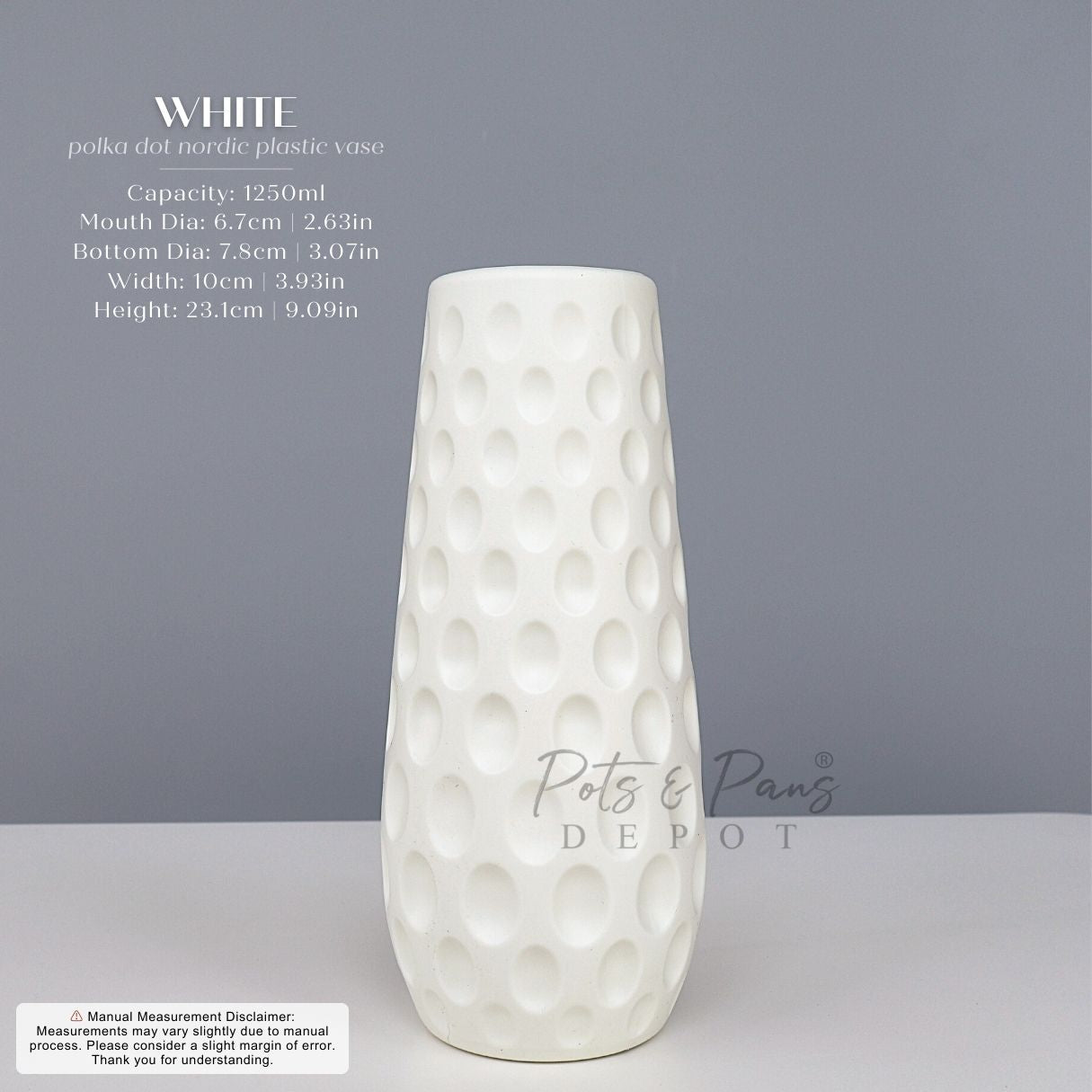 Polka Dot Nordic Plastic Vase