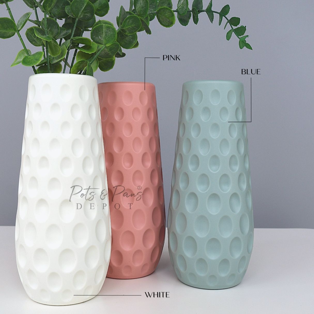 Polka Dot Nordic Plastic Vase