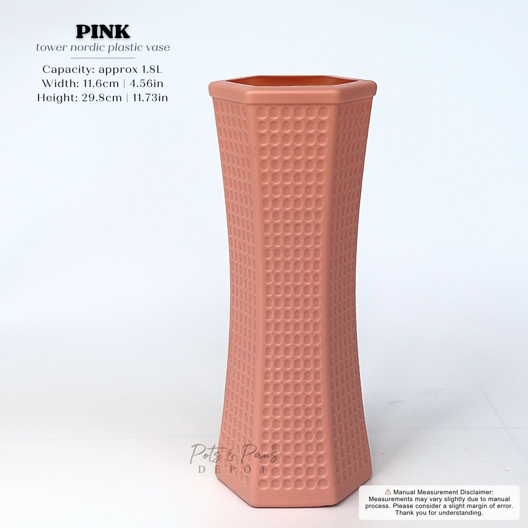 Tower Style Nordic Plastic Vase