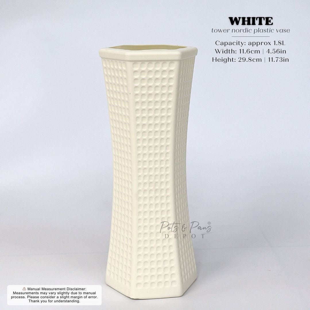 Tower Style Nordic Plastic Vase