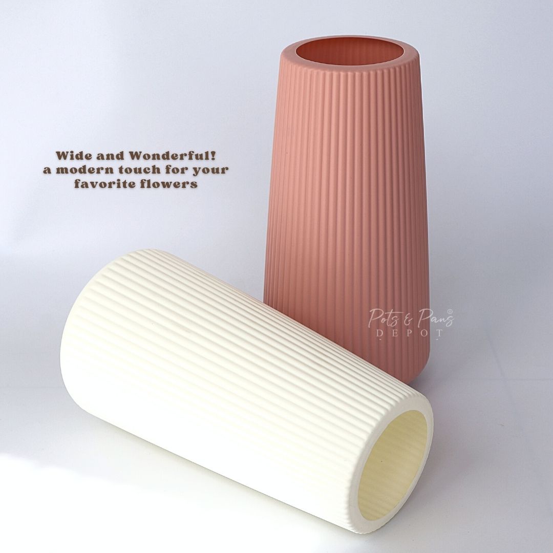 Wide Cylinder Nordic Plastic Vase