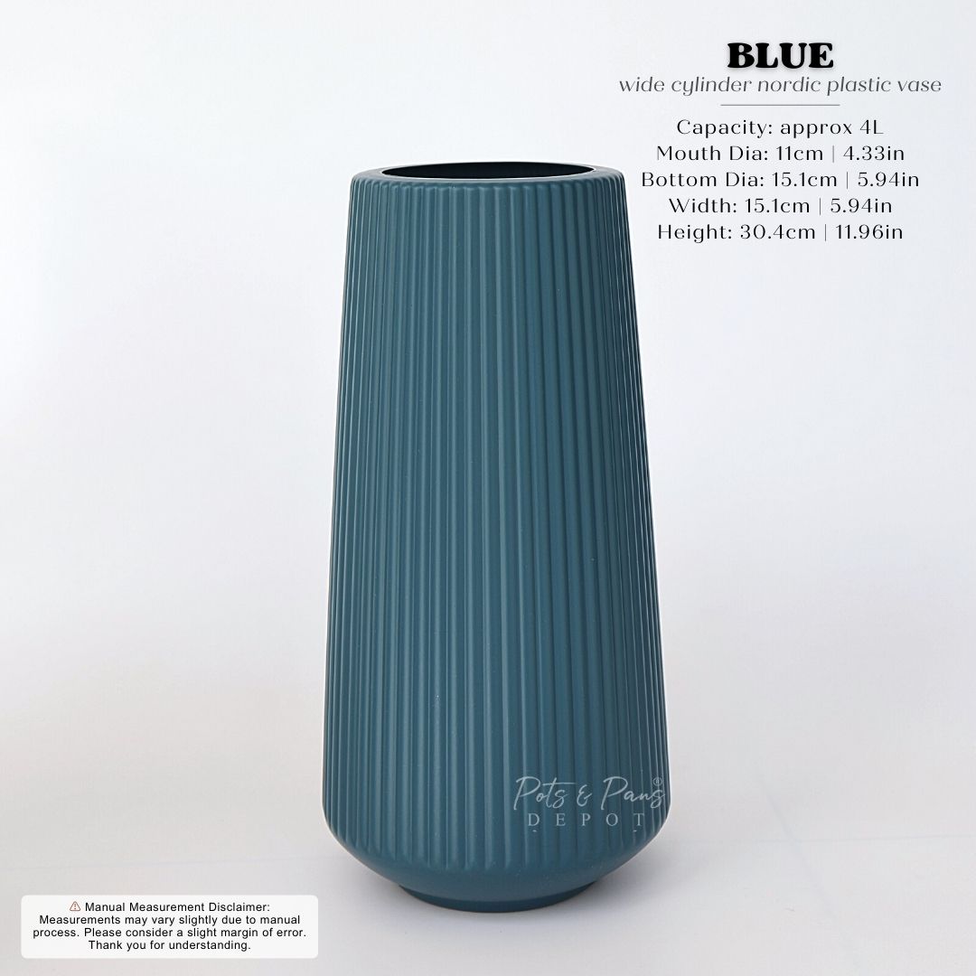 Wide Cylinder Nordic Plastic Vase