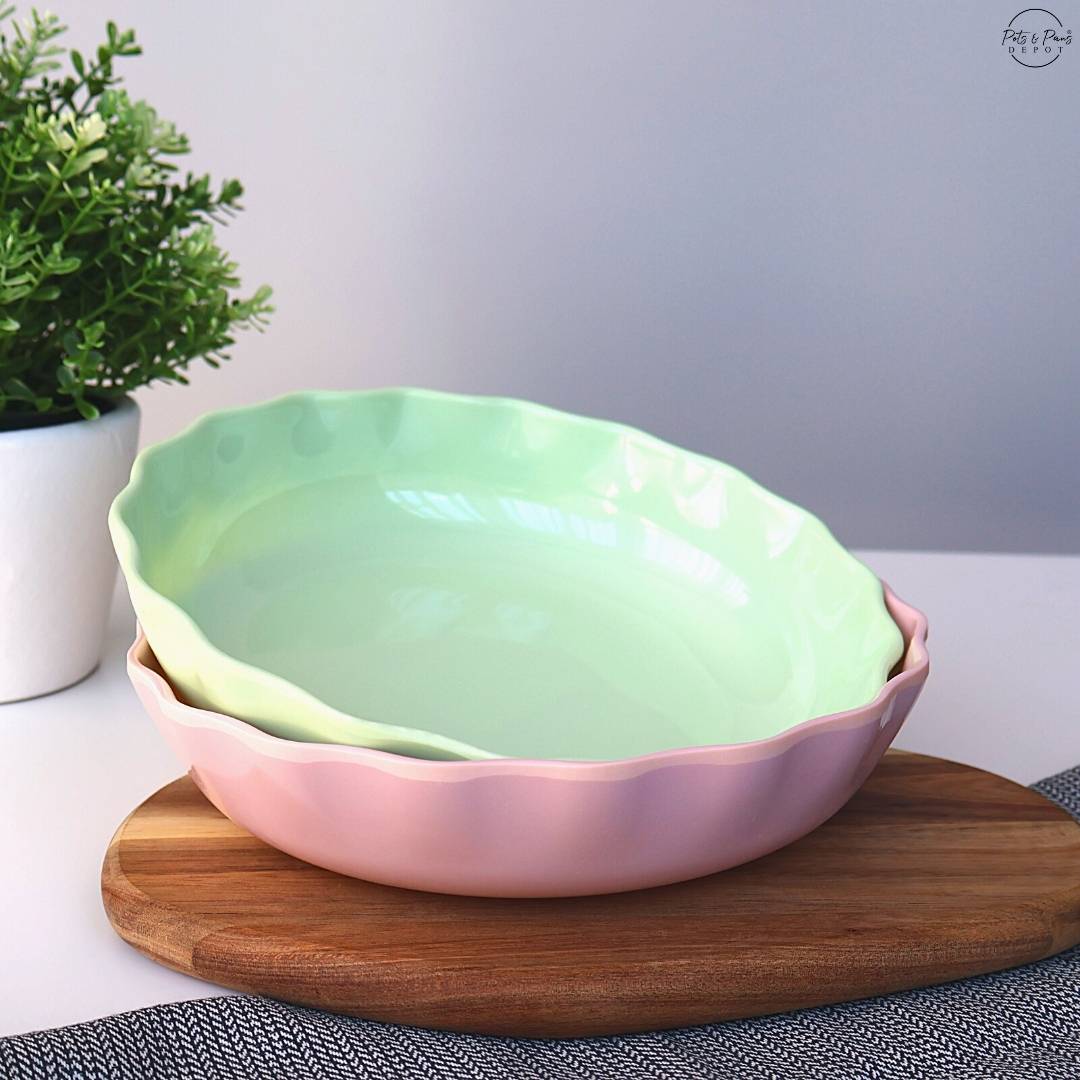 Round Floral Nordic Pastel Plate