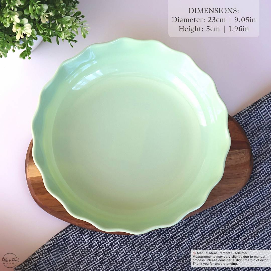 Round Floral Nordic Pastel Plate