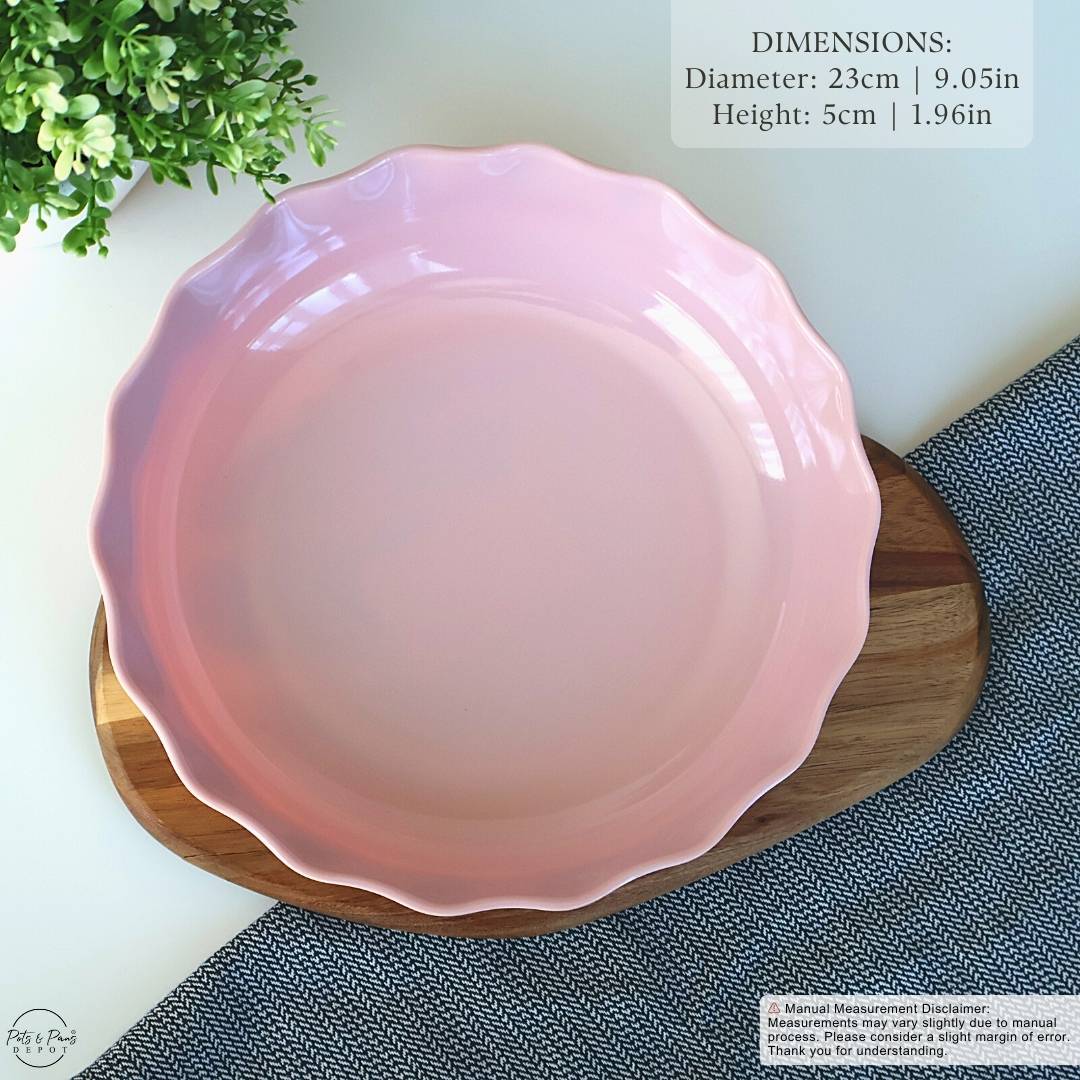 Round Floral Nordic Pastel Plate