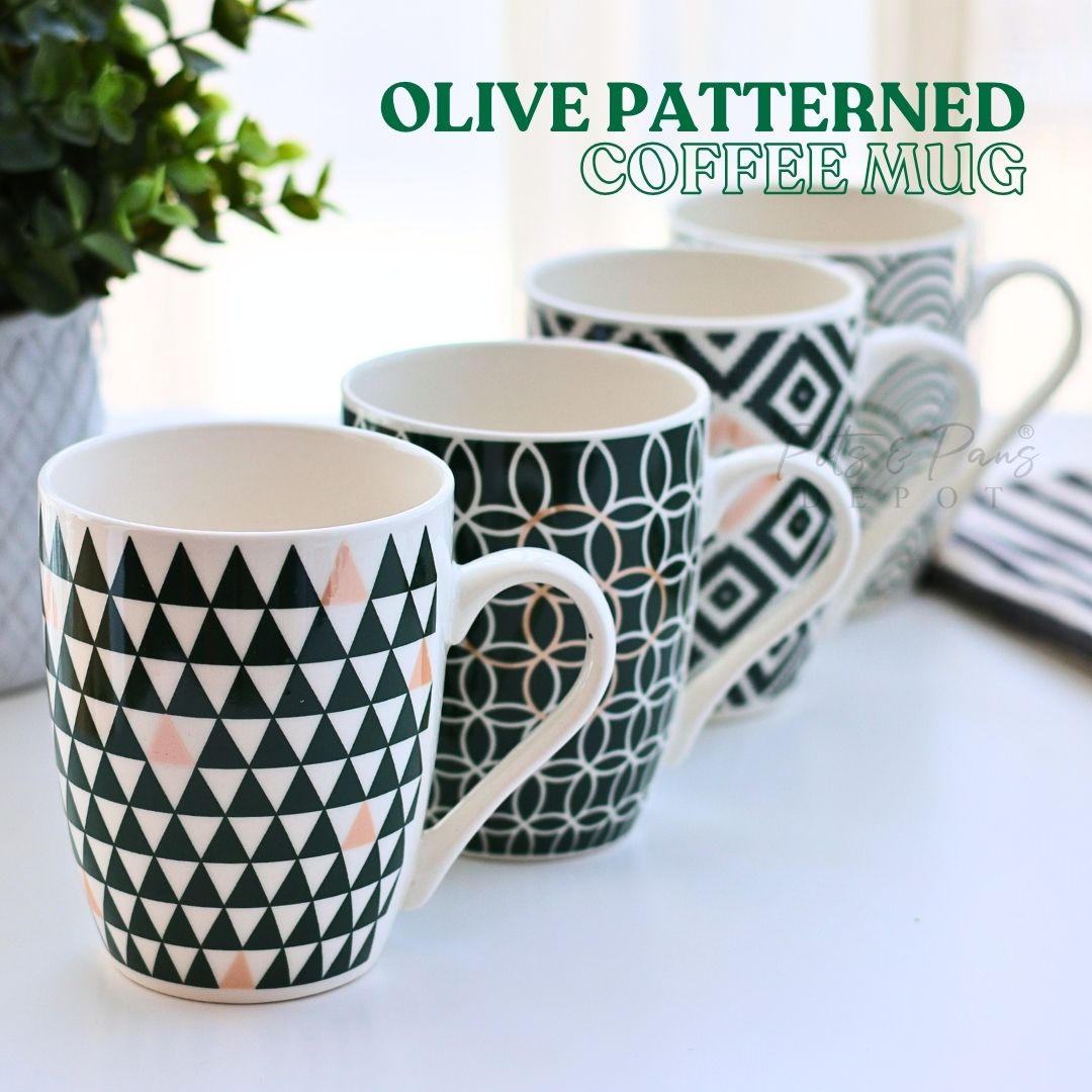 Olive Patterned Coffee Mug 450ml