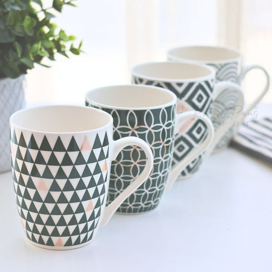 Olive Patterned Coffee Mug 450ml