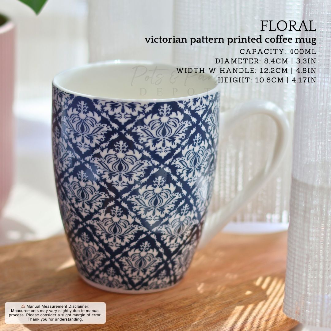 Victorian Pattern Printed Coffee Mug