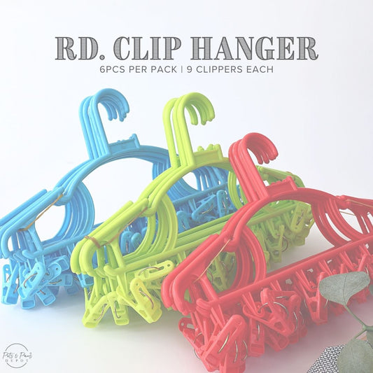 Round Plastic Clip Hanger 6pcs