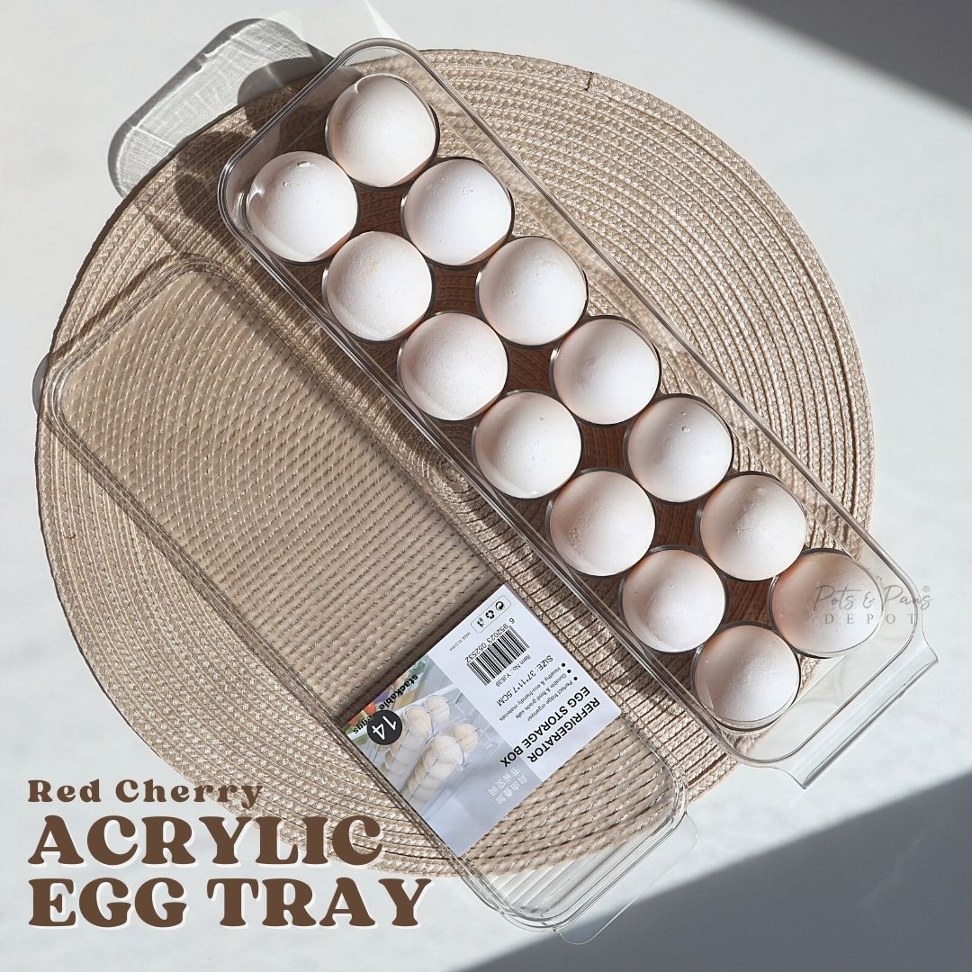 Red Cherry Acrylic Egg Tray 14 Grid