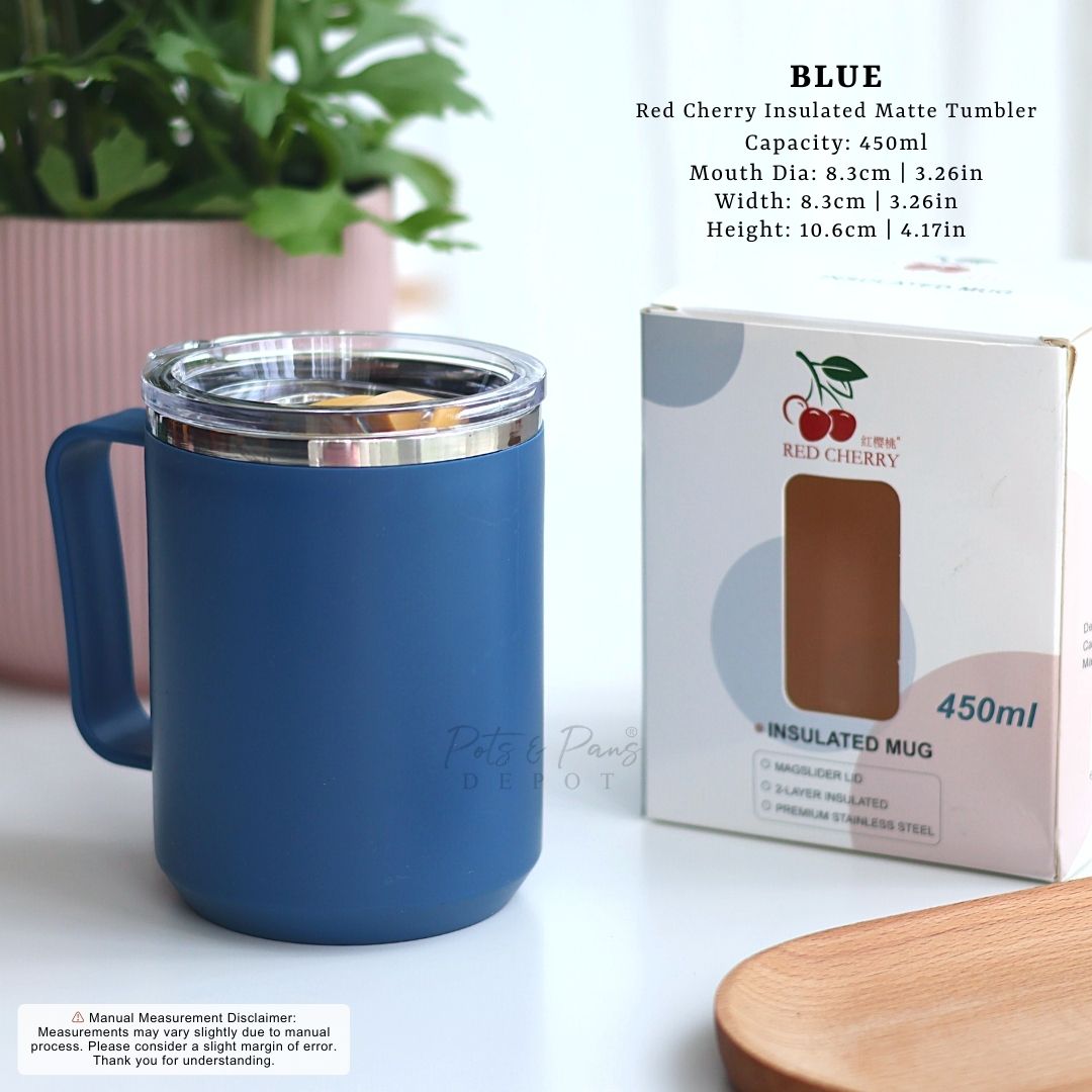 Red Cherry Insulated Matte Mug 450ml