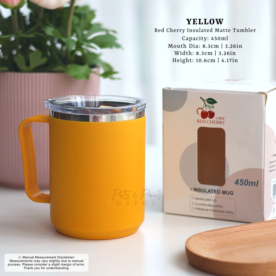 Red Cherry Insulated Matte Mug 450ml