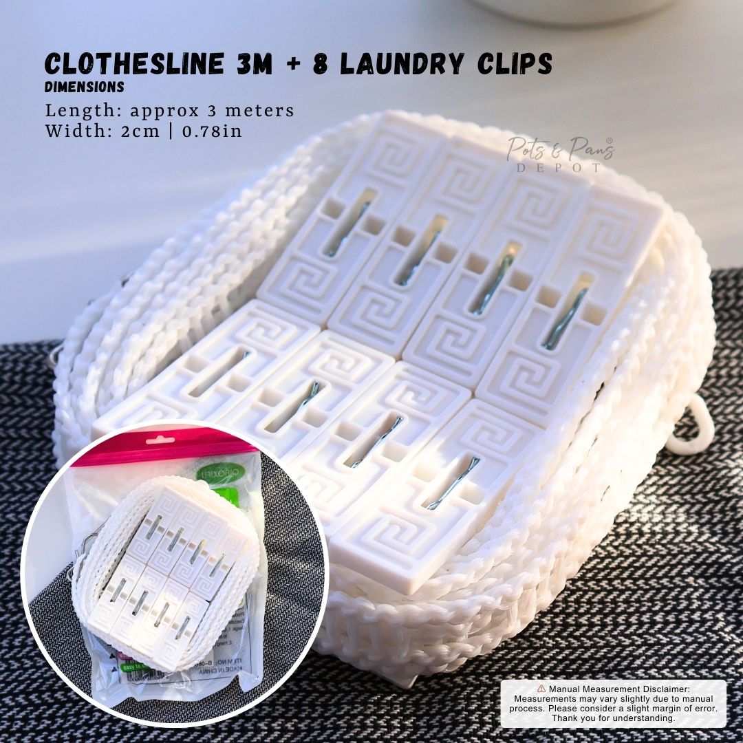 White Windbreak Clothesline