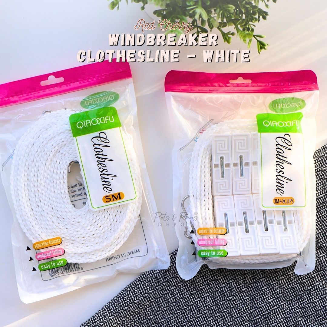 White Windbreak Clothesline