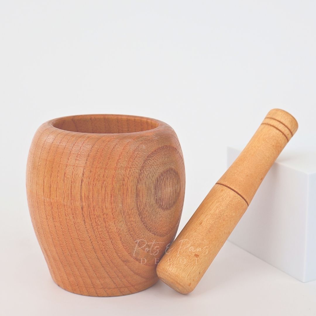 Wooden Mortar and Pestle