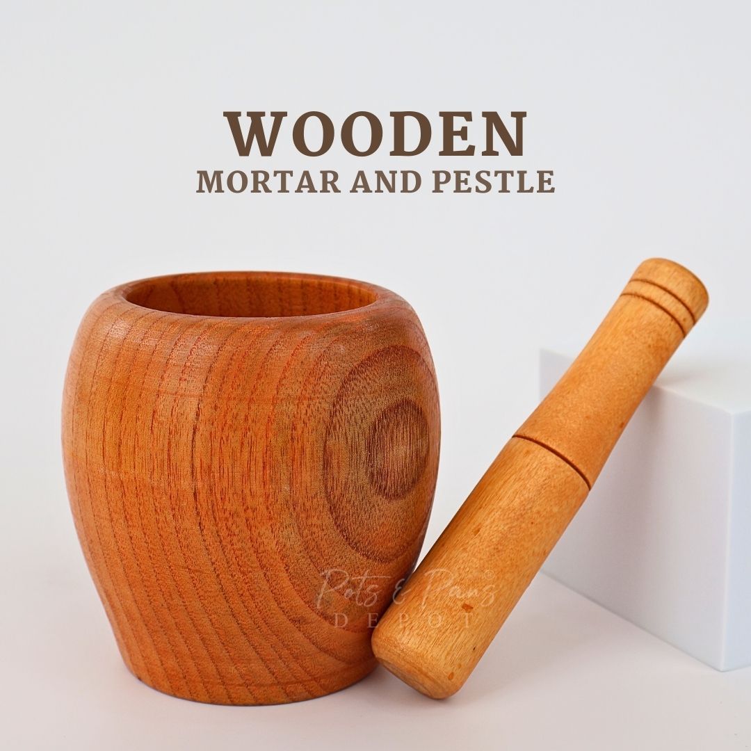 Wooden Mortar and Pestle