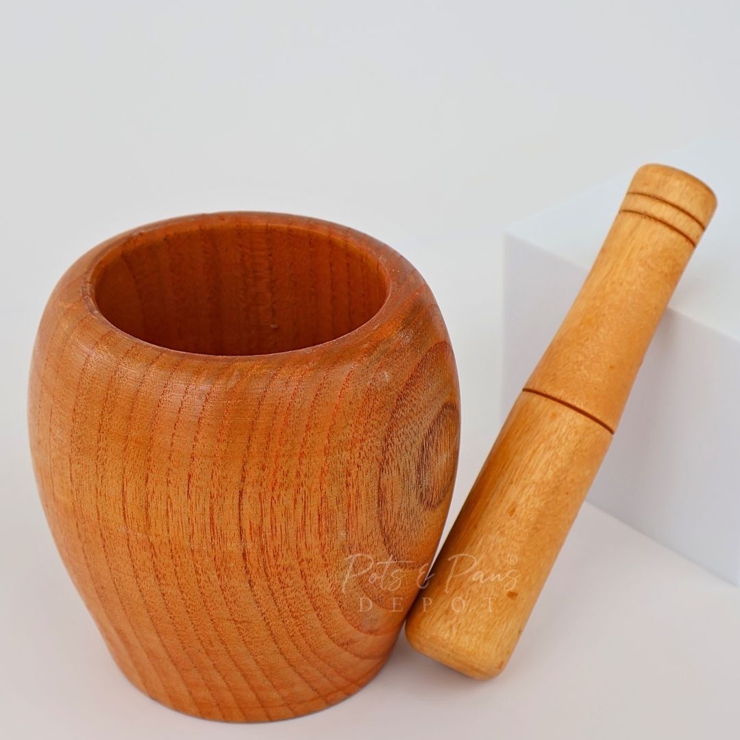 Wooden Mortar and Pestle