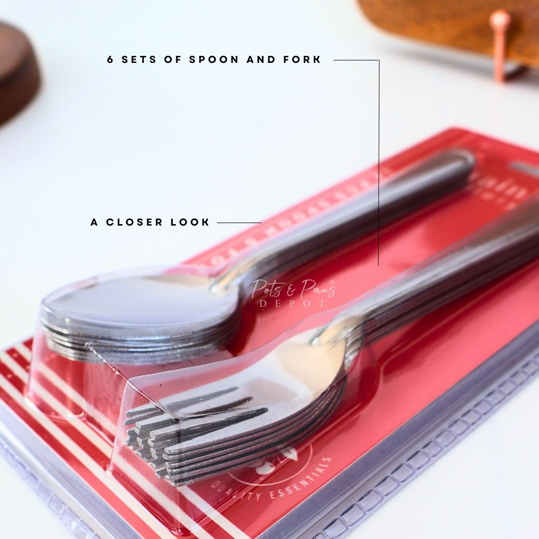 Stainless Spoon and Fork (6pcs each)