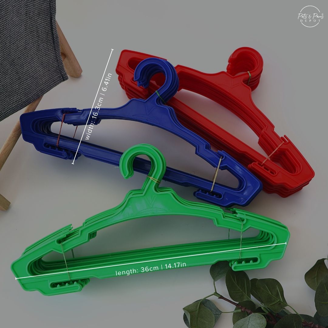 Retro Flat Plastic Hanger 12pcs