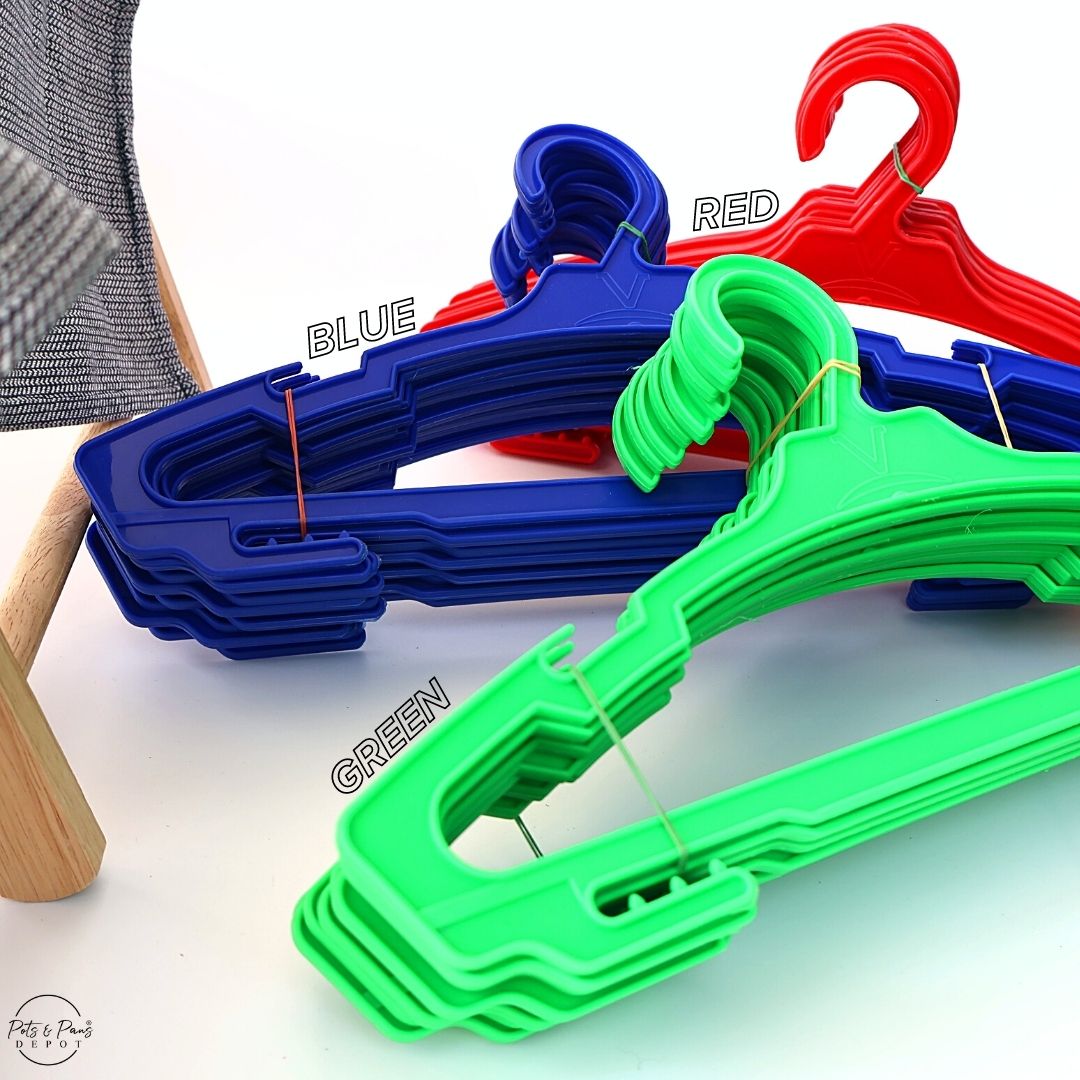 Retro Flat Plastic Hanger 12pcs