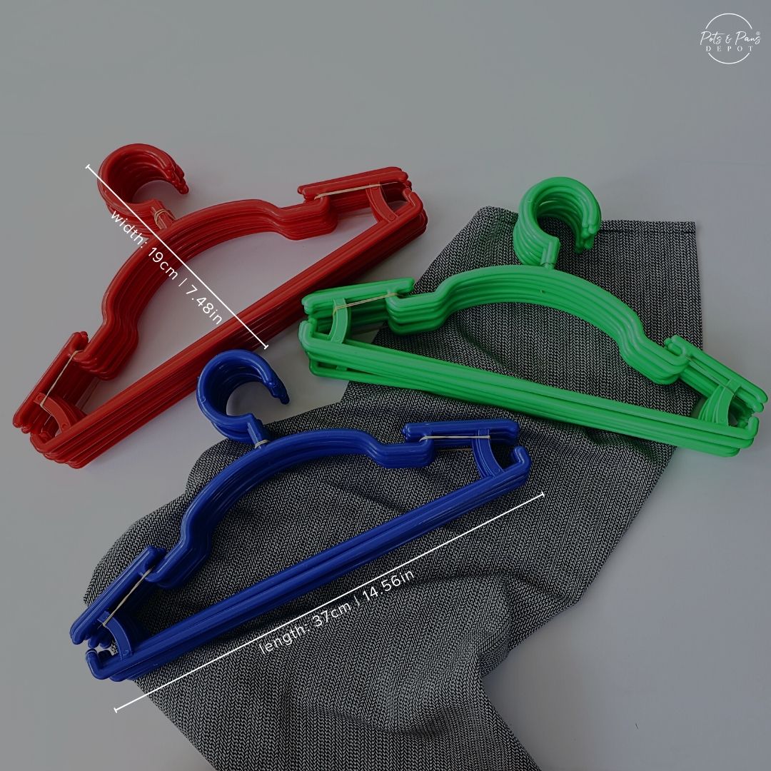 Retro Round Plastic Hanger 12pcs