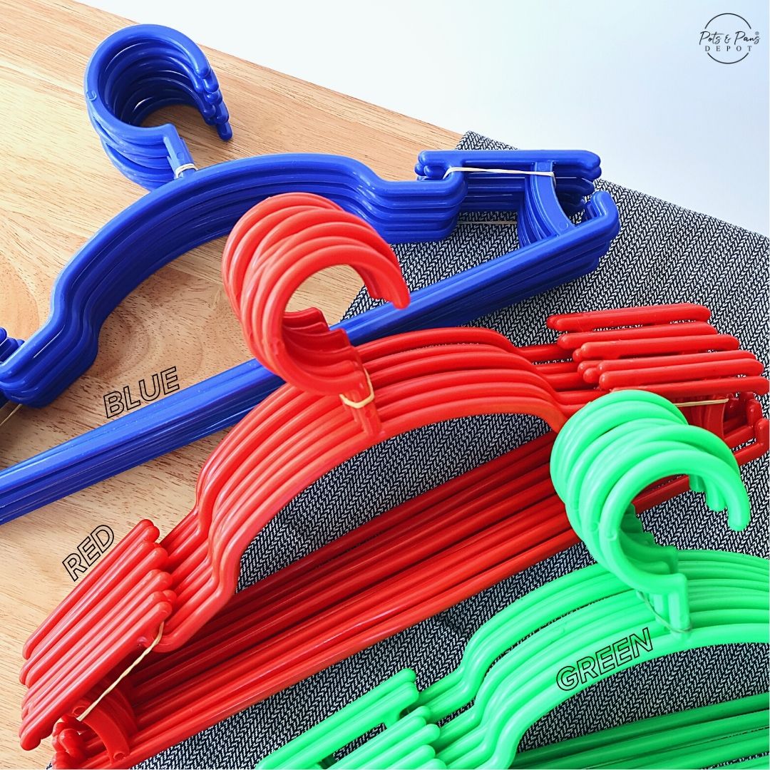 Retro Round Plastic Hanger 12pcs