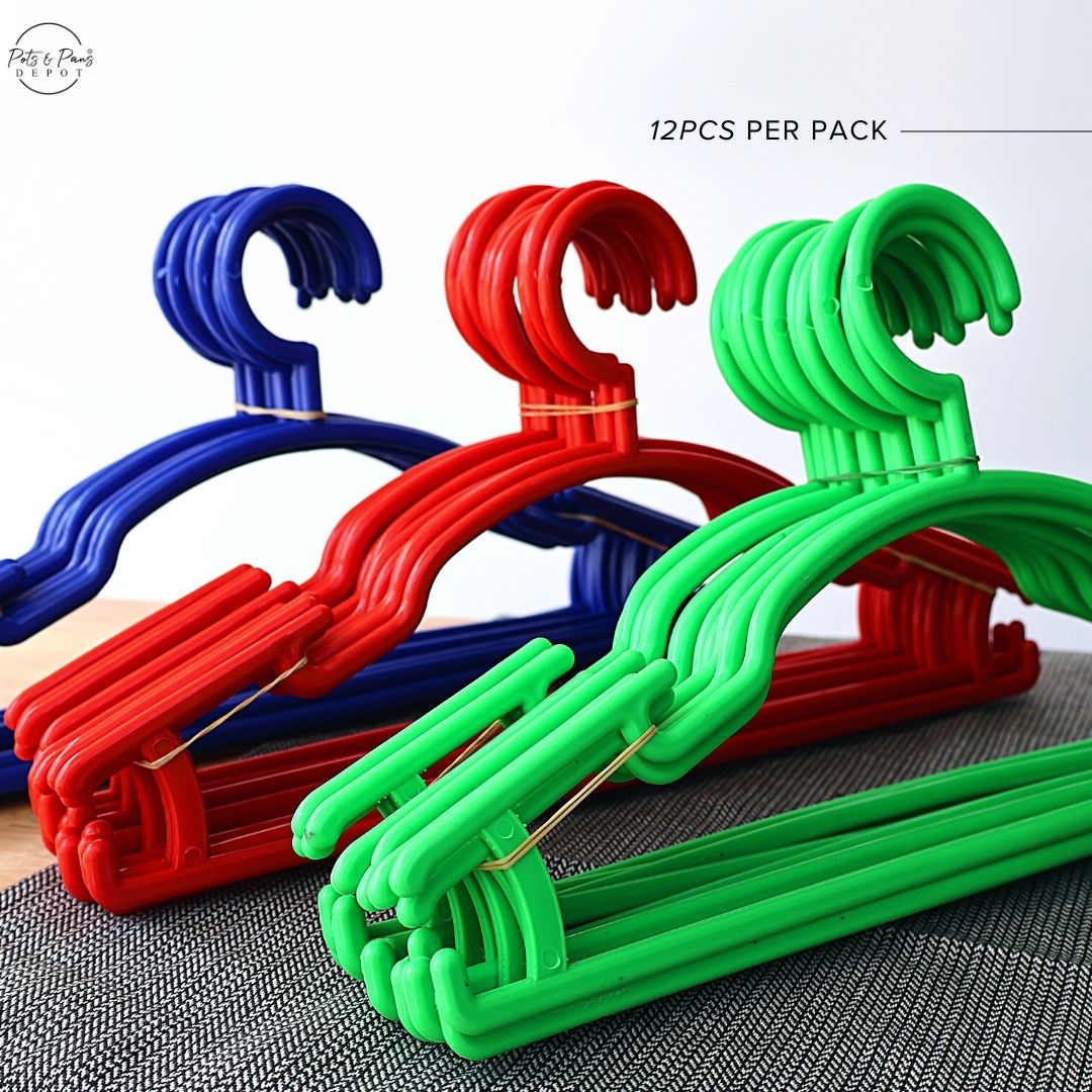 Retro Round Plastic Hanger 12pcs