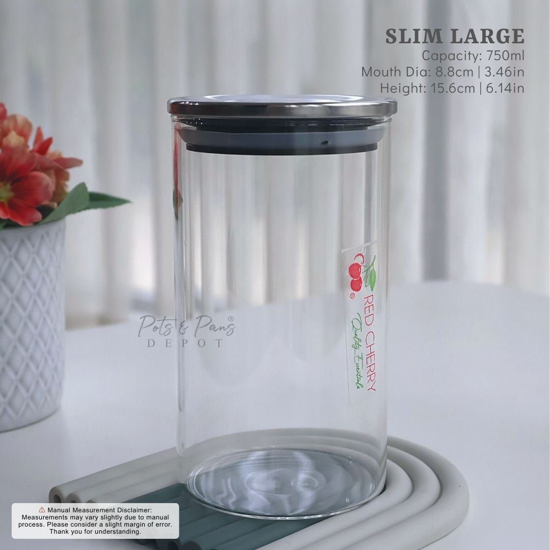 Silver Lid Airtight Round Jar