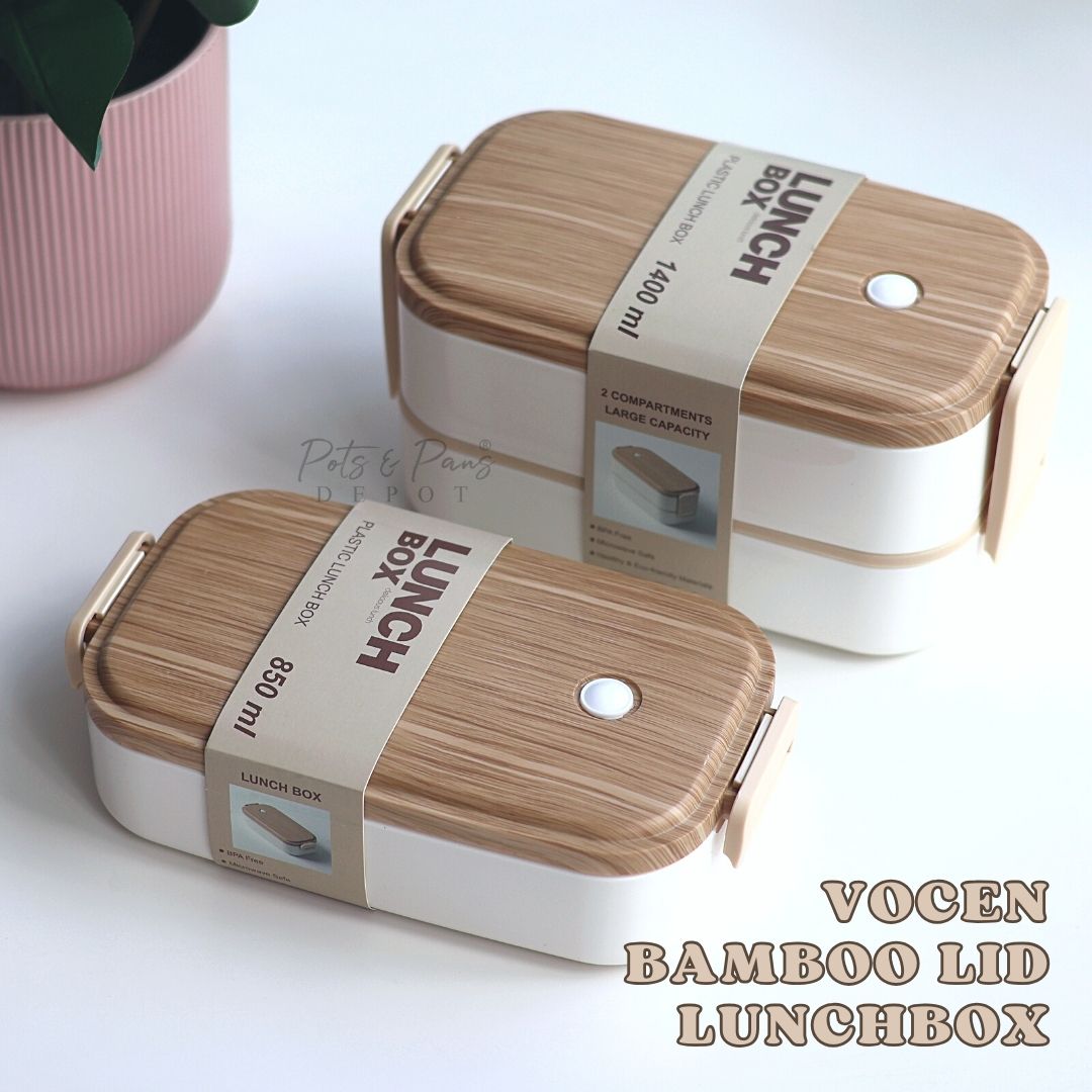 Vocen Bamboo Lid Lunchbox