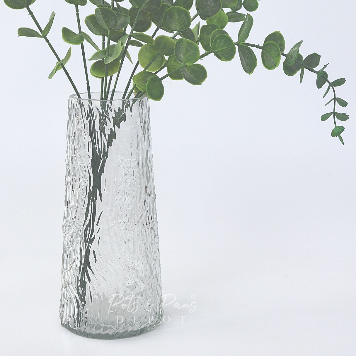 Waves Nordic Textured Glass Vase