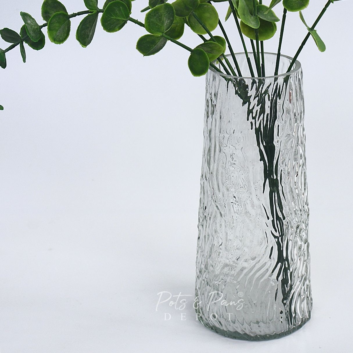 Waves Nordic Textured Glass Vase