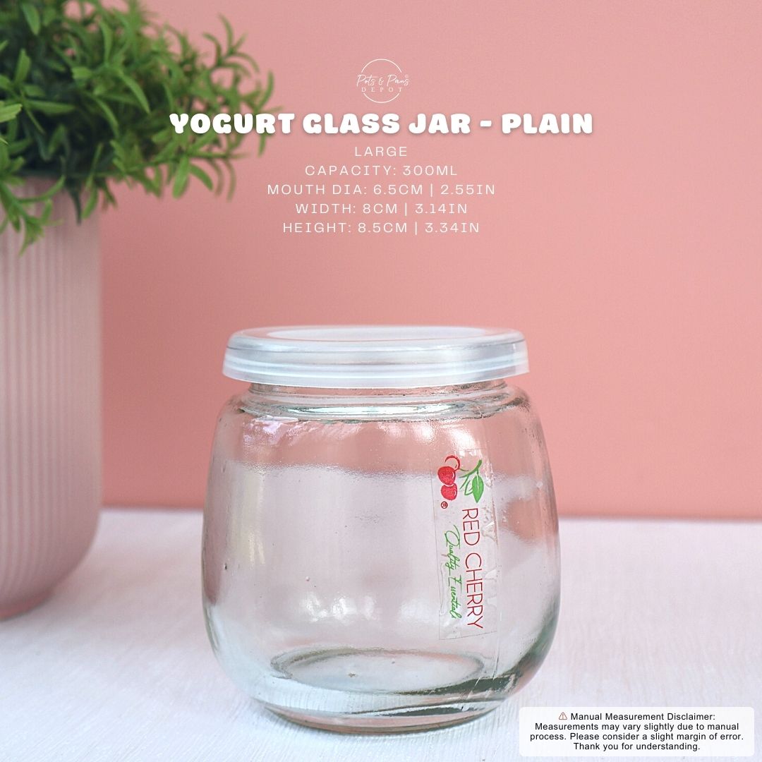 Red Cherry Yogurt Glass Jar