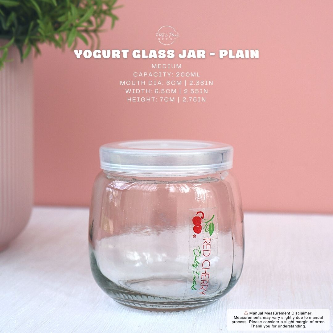 Red Cherry Yogurt Glass Jar