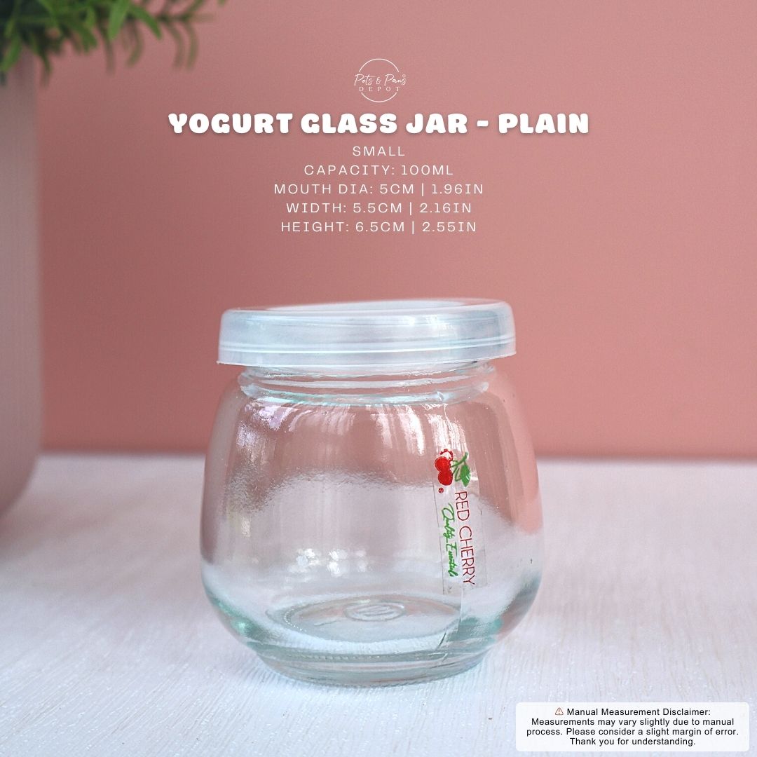 Red Cherry Yogurt Glass Jar