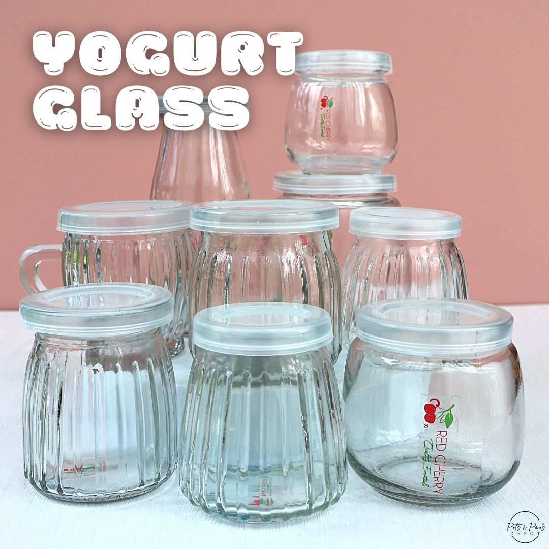 Red Cherry Yogurt Glass Jar