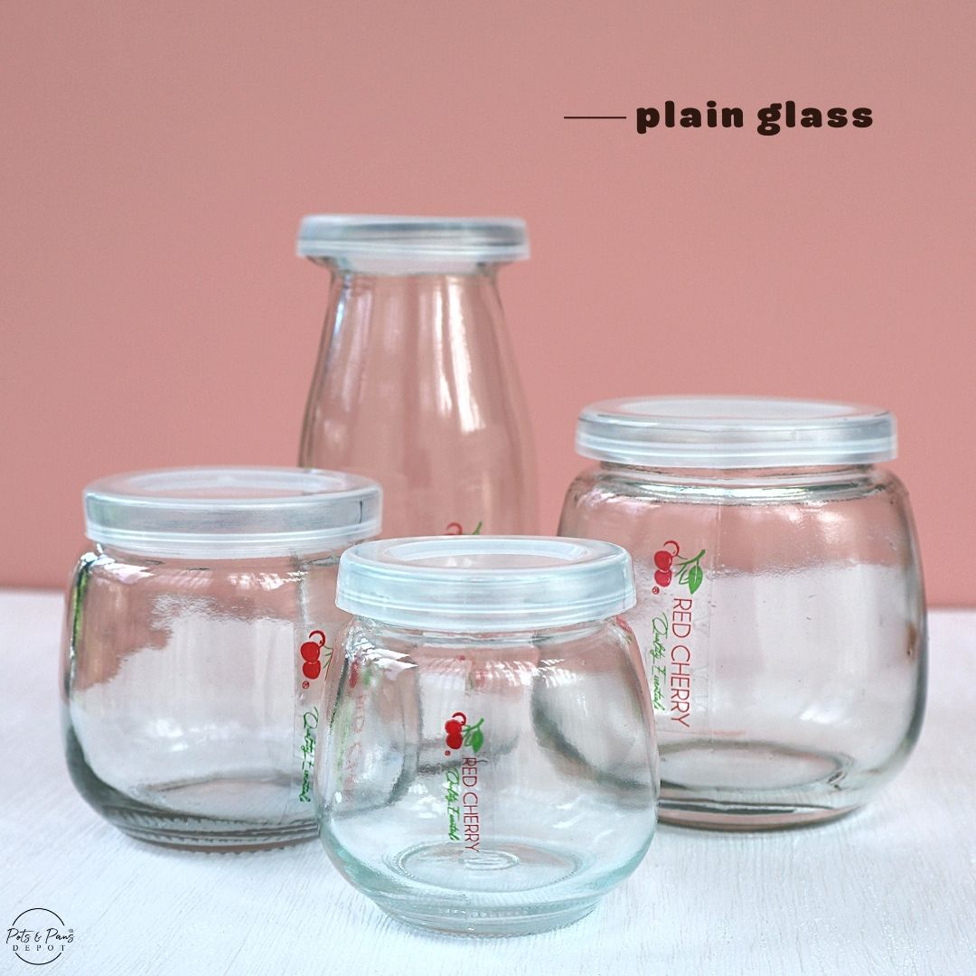 Red Cherry Yogurt Glass Jar