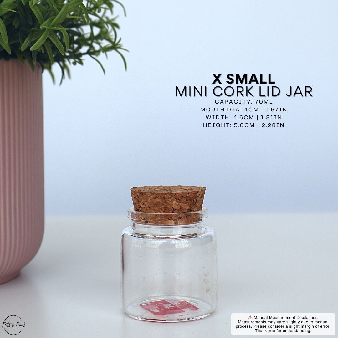 Red Cherry Mini Cork Lid Jar