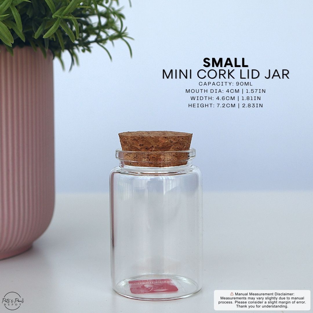 Red Cherry Mini Cork Lid Jar