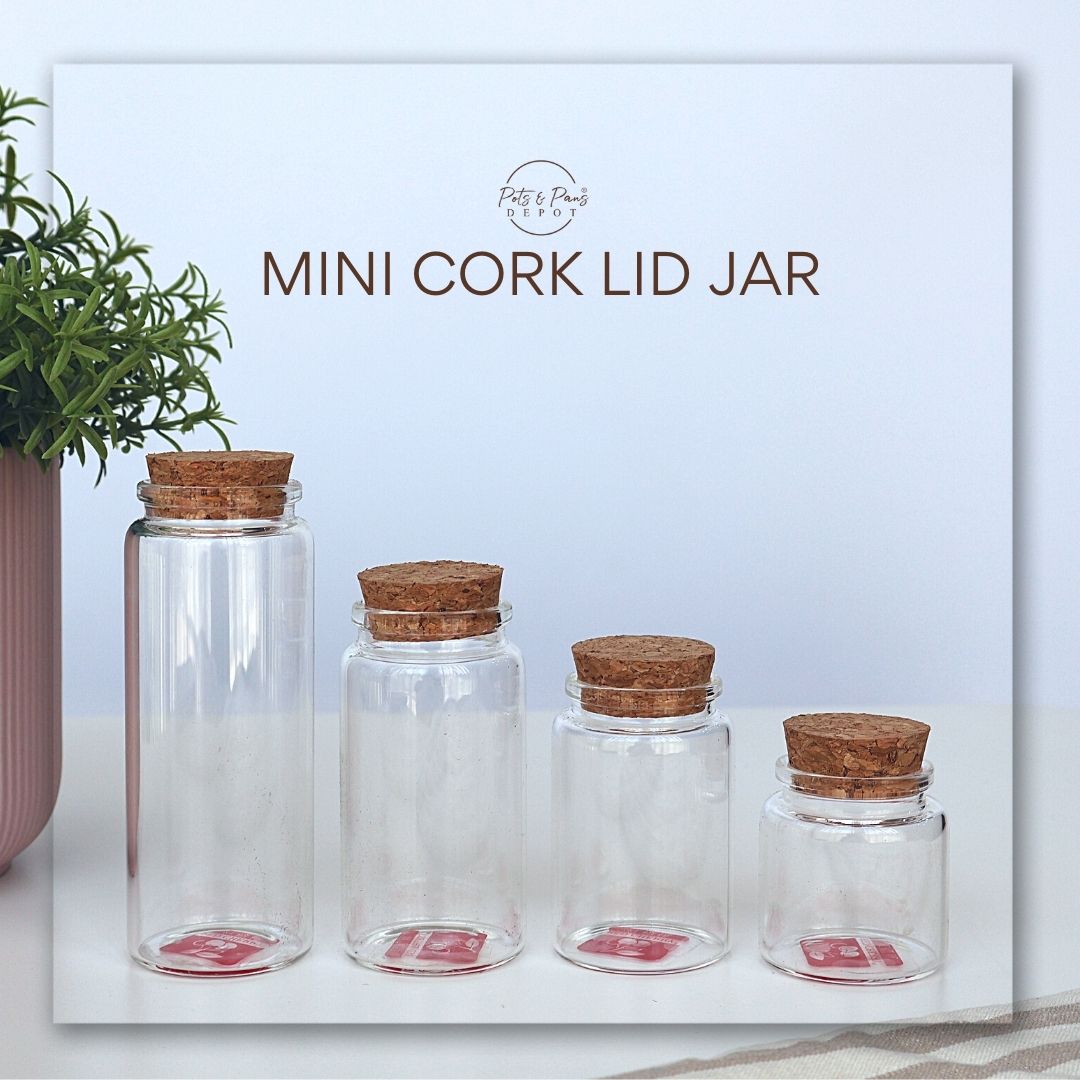 Red Cherry Mini Cork Lid Jar